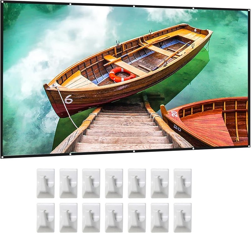 Eujgoovg4rmo2pytd 5 150 بوصة 4K HD شاشة عرض محمولة قابلة للطي للاستخدام الداخلي والخارجي لمسرح المنزل ومكتب الاجتماعات - Image 4