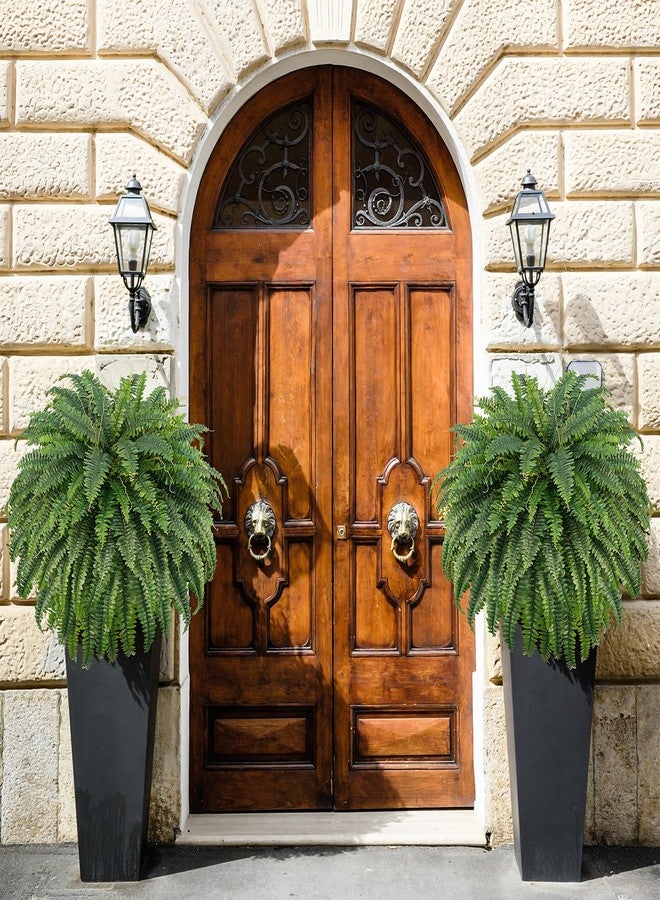 FOREST PRINCE 50" Artificial Boston Ferns, Fake Bush Plants, Large Faux Ferns with 96 Fronds for Outdoors Home Decor - Image 2