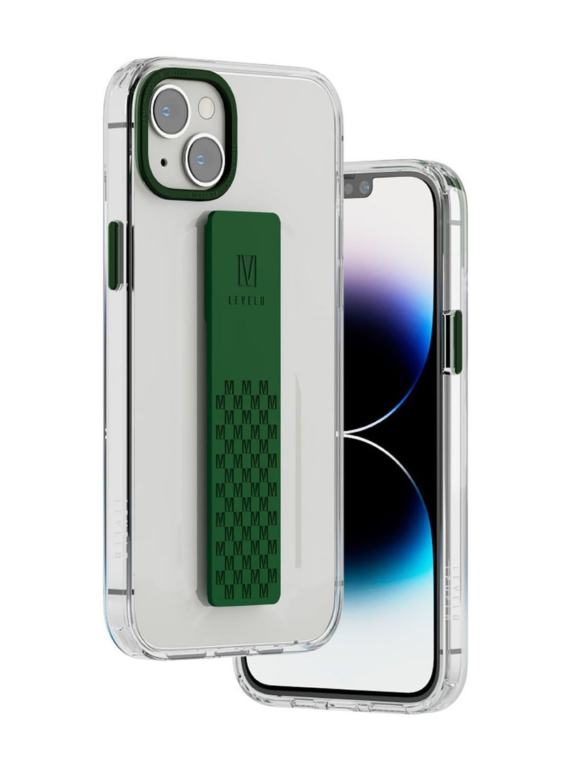 LEVELO Graphia iPhone 14 Plus IMD Clear Case - Green - Image 2