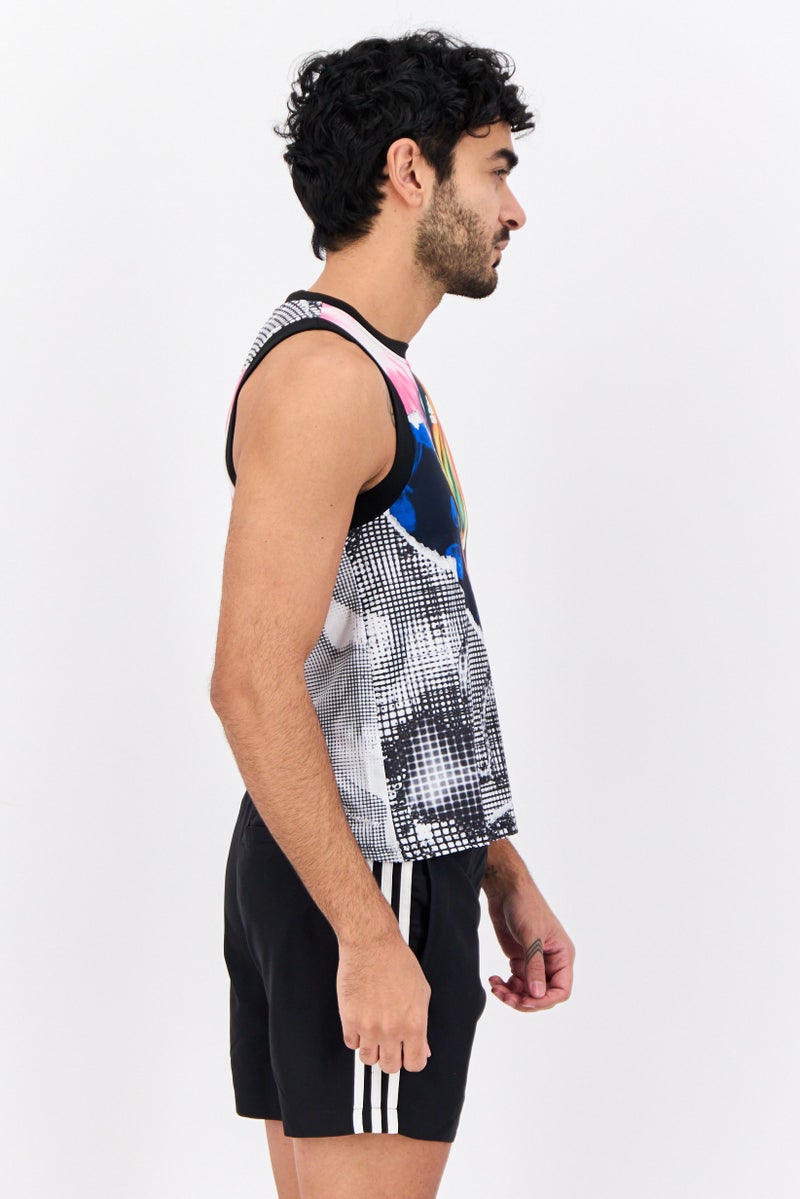 Adidas Men Sportswear Fit Sleeveless Training Vest, Multicolor  - Image 2