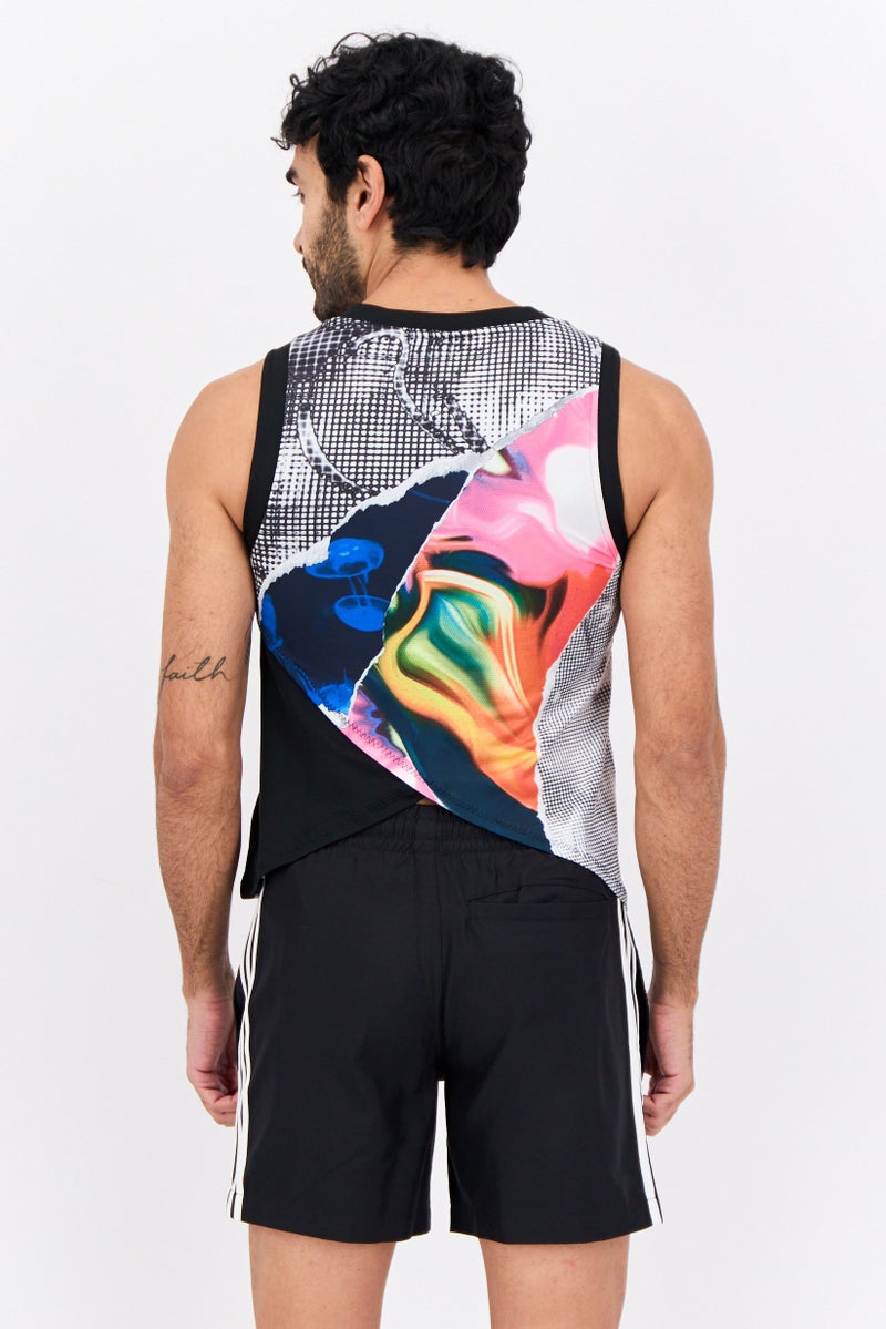 Adidas Men Sportswear Fit Sleeveless Training Vest, Multicolor  - Image 3