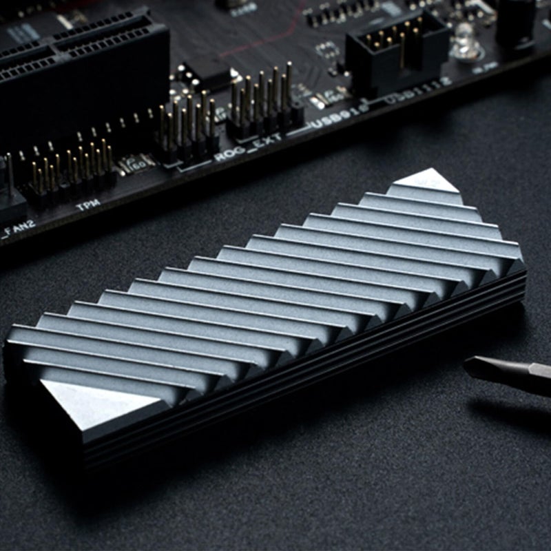 Thin Gray Aluminum M 2 SSD Heat Sink Cooler Fin for Internal Computer Solid State Drive - Image 5