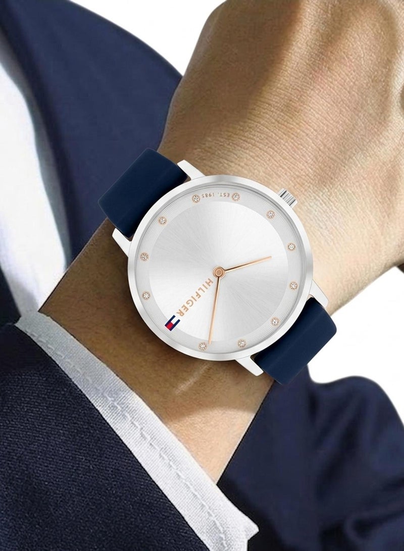 TOMMY HILFIGER 2-Hand Womens Quartz Movement Watch With Blue Silicone Bracelet - 1782732 - Image 5