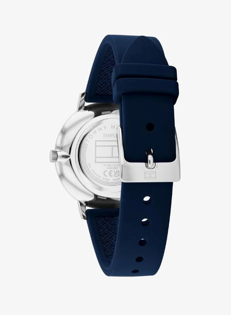 TOMMY HILFIGER 2-Hand Womens Quartz Movement Watch With Blue Silicone Bracelet - 1782732