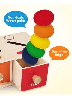 Coogam Coogam Montessori Toys Wooden Color Shape Sorting Box Game Geometric Matching Blocks Early Learning Educational Toy Gift for 3 4 5 Year-Old Baby Toddlers  - Image 5