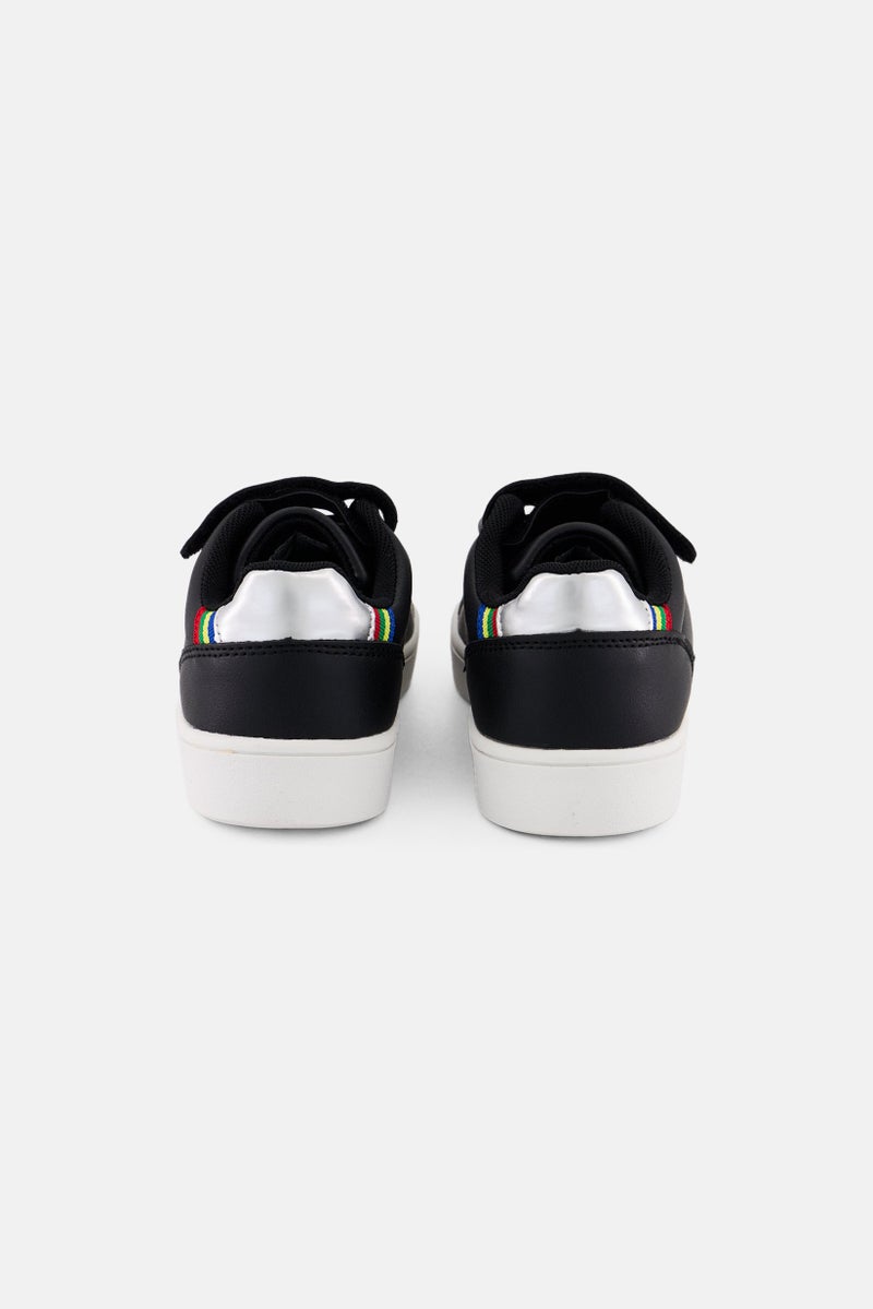 UNITED COLORS OF BENETTON Kids Girl Penn Multirings Velcro Closure Casual Shoes, Black  - Image 4