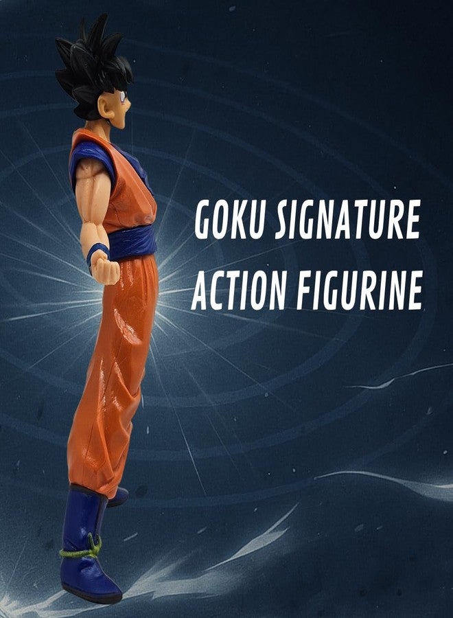 Realmkart Goku Action Figure Ultra Instinct Dragon Ball Z Action Figures MUI Anime Action Figures Premium DBZ Action Figure 18CM for Anime Gift,Office Table,Study Table (Goku Black Hair) - Image 3
