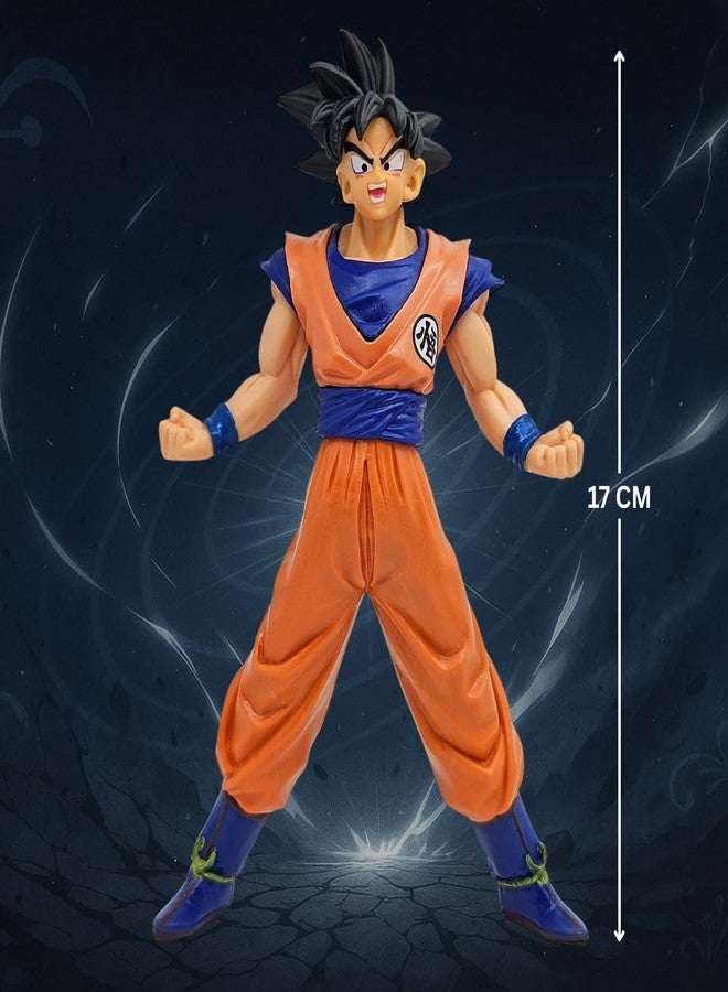 Realmkart Goku Action Figure Ultra Instinct Dragon Ball Z Action Figures MUI Anime Action Figures Premium DBZ Action Figure 18CM for Anime Gift,Office Table,Study Table (Goku Black Hair) - Image 2