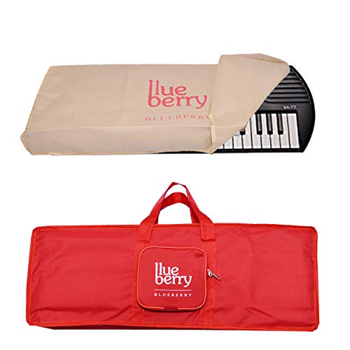 Blueberry KB-20 Padded Gig Cover Keyboard Bag & Dust Cover Compatible with Casio SA-80, Casio SA-81, Casio SA-78, SA-77, SA-76 Keyboard Models (RED) - Image 1