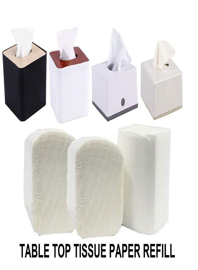 KR STORE™ Pop-Up Table Top Soft Virgin Tissue Paper Refill for Tissue Box Holder | 2 Ply | 4x8 cm | 1250 Pulls | Pack of 10 (Pop Up Tissue Refill) - Image 4