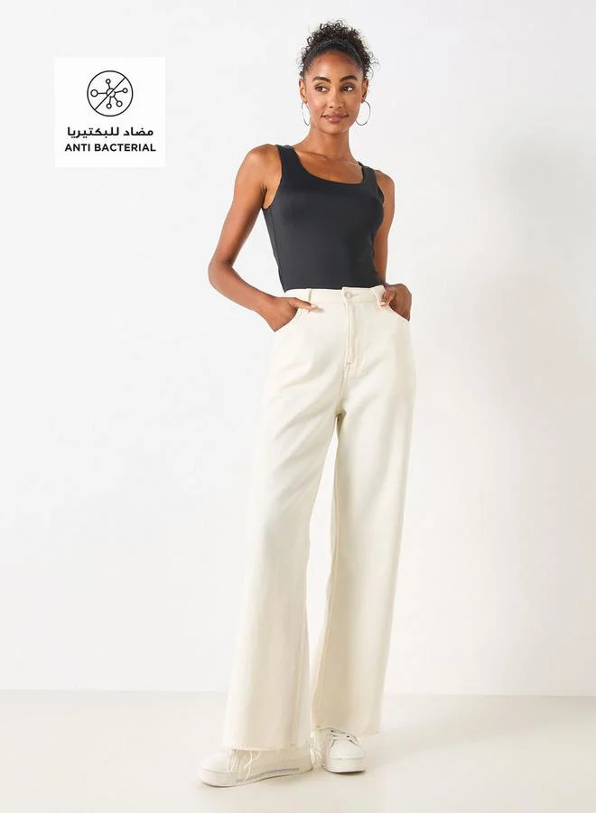 Splash FAV Solid Tank Top with Square Neck