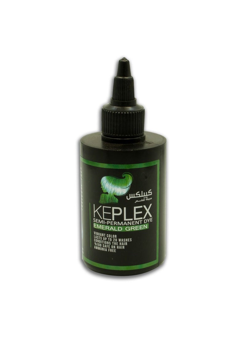Keplex - Keplex Crazy hair color, 100ml, Emerald Green hair color, semi-permanent hair dye, Green hair dye, ammonia-free, long-lasting hair dye, rinse hair dye, temporary hair color, vibrant hair color - Image 1