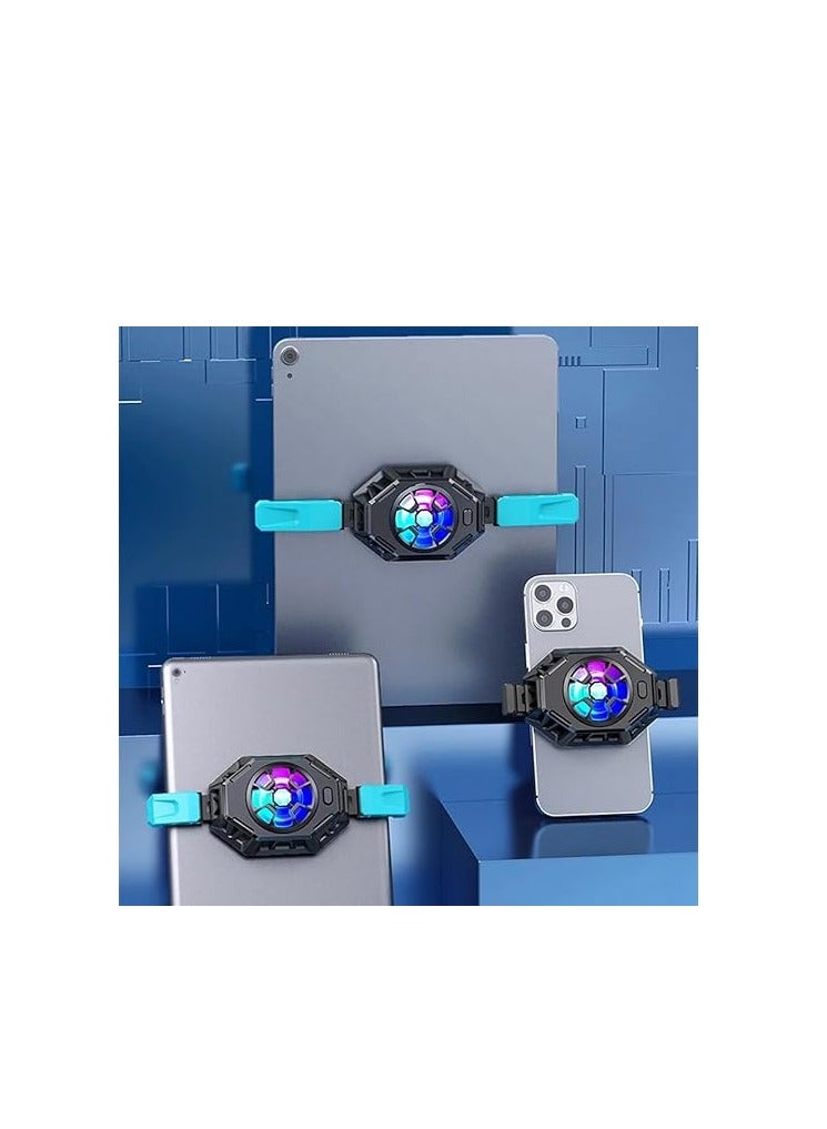 Professional Wired Semiconductor Shock Icing iPad Compatible Tablet Cooler Fan Gamer Gamer Radiator Shock Cooling Fan New Generation Six-Core Technology Phone Cooling Fan - Image 1