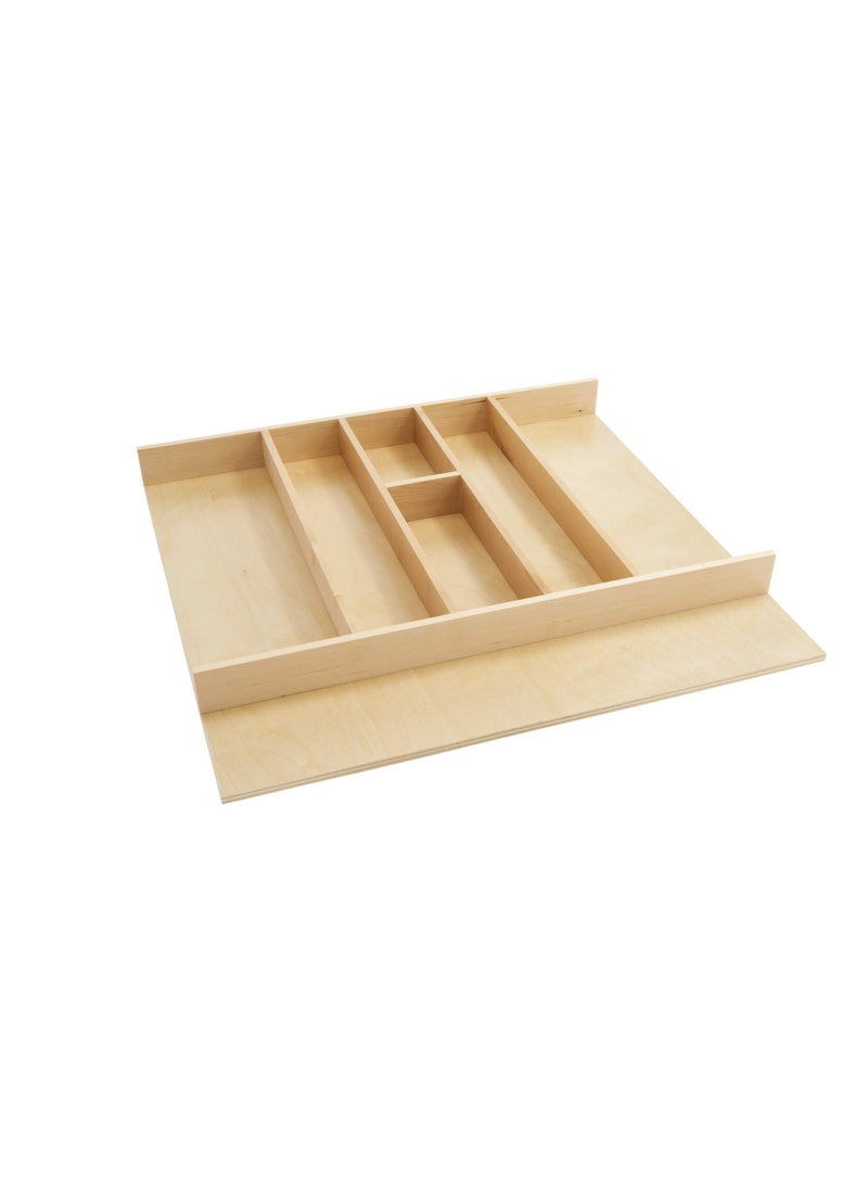 Rev-A-Shelf RevAShelf TrimtoFit Shallow Drawer Organizer for Kitchen Utensils Cutlery Cabinet Storage Divider Insert 2398 x 2197 in Maple Wood 4WUT3SH 