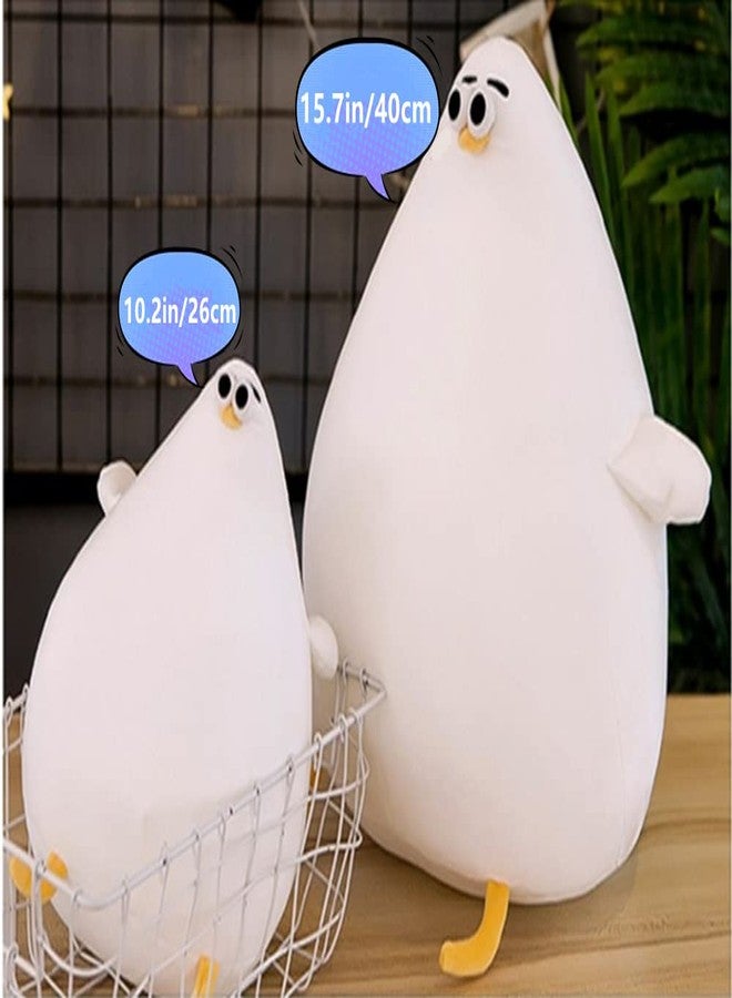 NatureMan Cute Seagull Fat Chicken Plush Toys, Funny Fat Chicken Plush Stuffed Animal Cartoon Chicken Pillow Creative Gift for Boys Girls Festival Gifts (10.23in) - Image 4