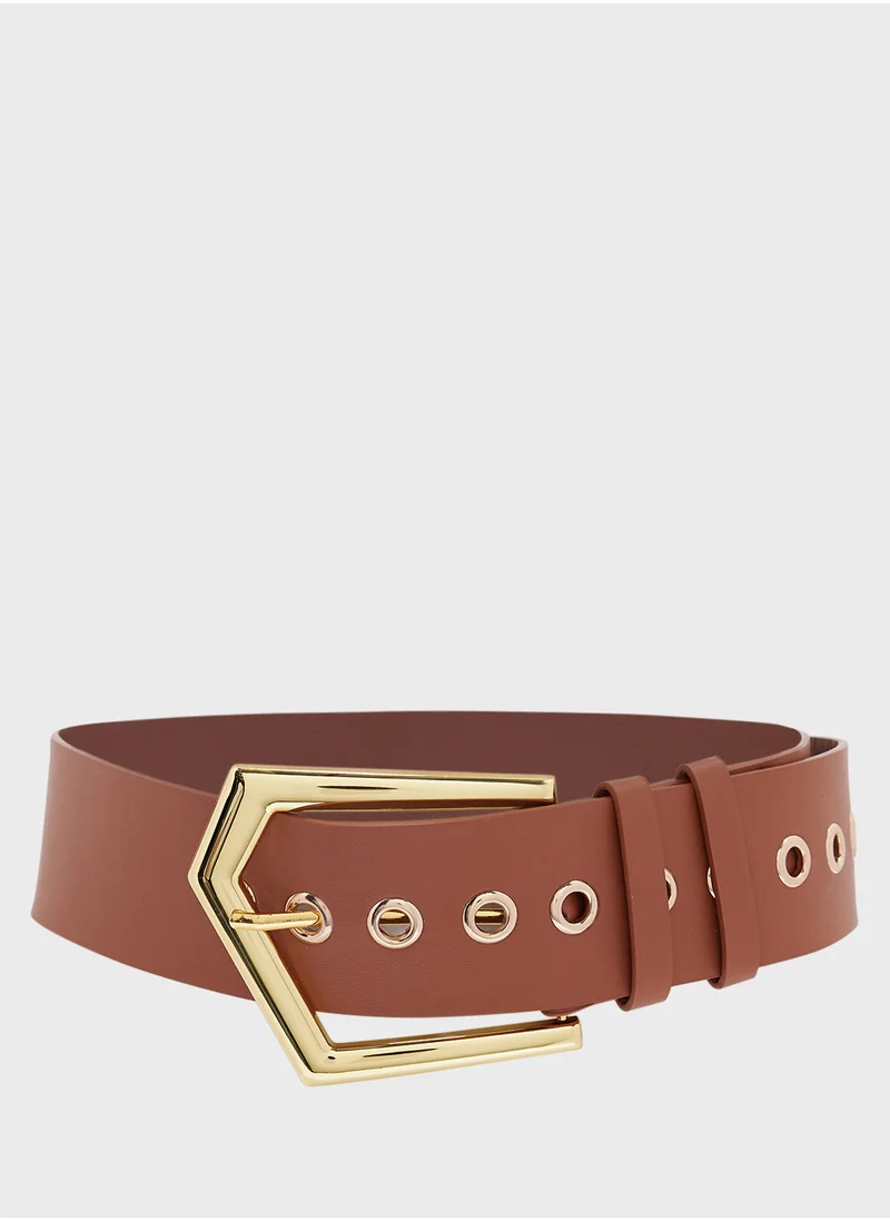 جينجر Statement Buckle Belt