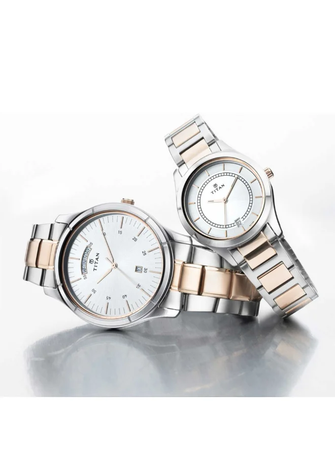 TITAN Unisex's Stainless Steel Analog Watch 17672596KM01 - 42 mm