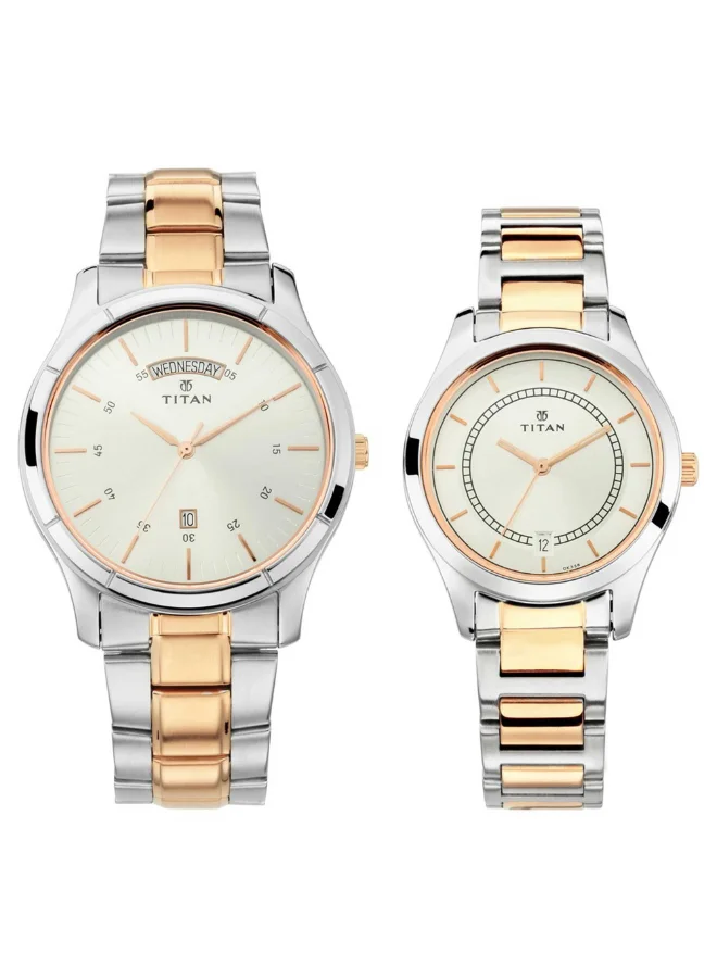 TITAN Unisex's Stainless Steel Analog Watch 17672596KM01 - 42 mm
