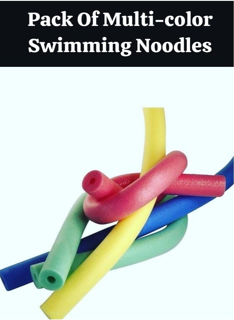 ISHWAZ Bundle of 6  Multicolour Swimming Pool Noodles - Perfect Swimming Tool For aquatic Workouts, For beginners and trainers  - Image 1