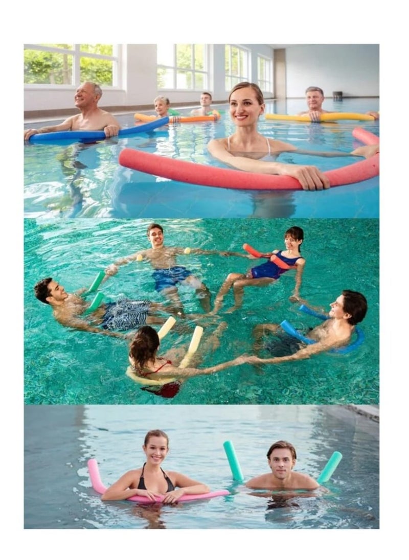 ISHWAZ Bundle of 6  Multicolour Swimming Pool Noodles - Perfect Swimming Tool For aquatic Workouts, For beginners and trainers  - Image 2