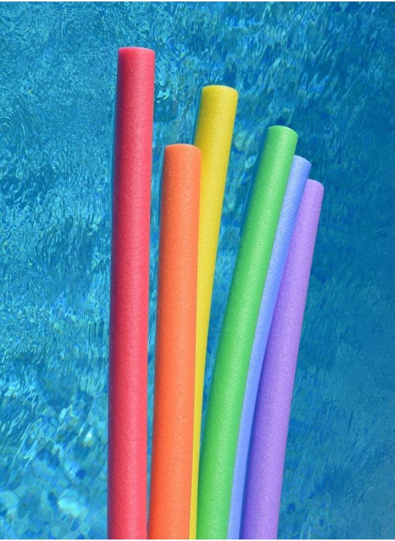 ISHWAZ Bundle of 6  Multicolour Swimming Pool Noodles - Perfect Swimming Tool For aquatic Workouts, For beginners and trainers  - Image 3