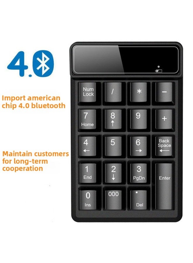 Wireless Digital Keyboard 4.0 Bluetooth Finance Bank Password Payment Floating Keyboard For Accounting Banking-Color:Black  - Image 1