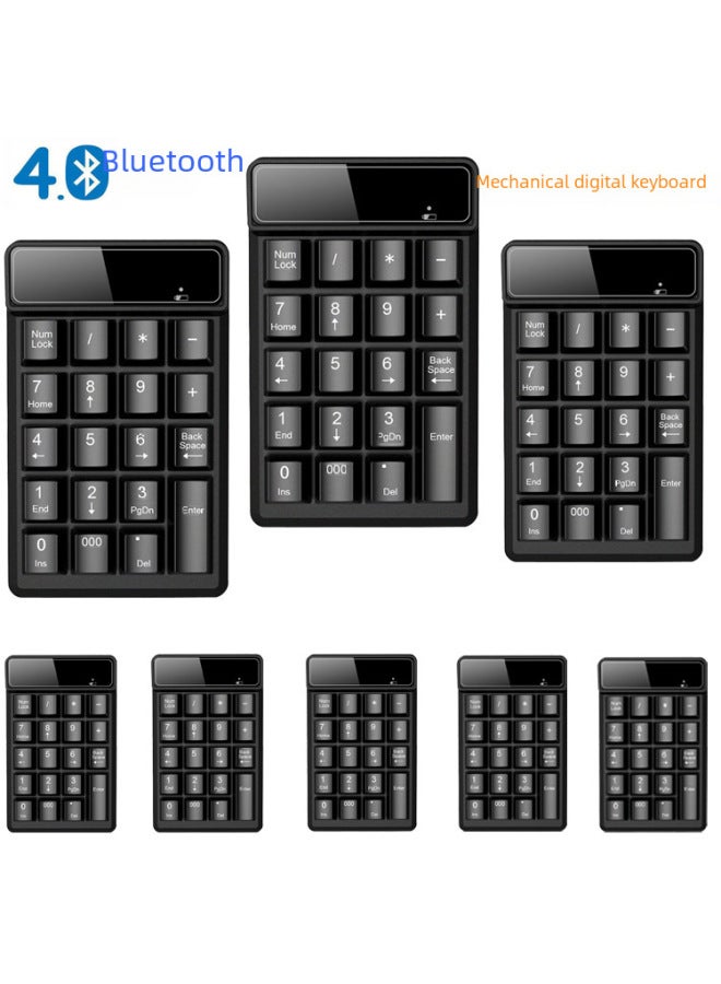 Wireless Digital Keyboard 4.0 Bluetooth Finance Bank Password Payment Floating Keyboard For Accounting Banking-Color:Black  - Image 5