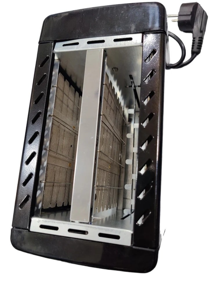 Generic Automatic 2 slices Bread Pop up Toaster Stainless steel Black  - Image 2