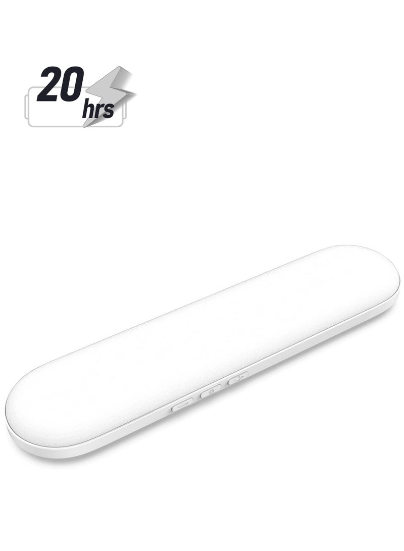 SOLARAE سماعة وسادة بتقنية توصيل العظام ستيريو بلوتوث لاسلكية موسيقى نوم سماعات للأرق آلة ضوضاء بيضاء للبالغين والأطفال متوافقة مع iOS/Android/Windows (أبيض) - Image 1