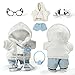 ARTST 17cm DollClothesOutfitSet6PCS Casual Style Designer Doll Clothing Accessories for 17cm Dolls BoysHoodyJeansSmall CameraGlassesCanvas ShoesNo Doll - Image 2