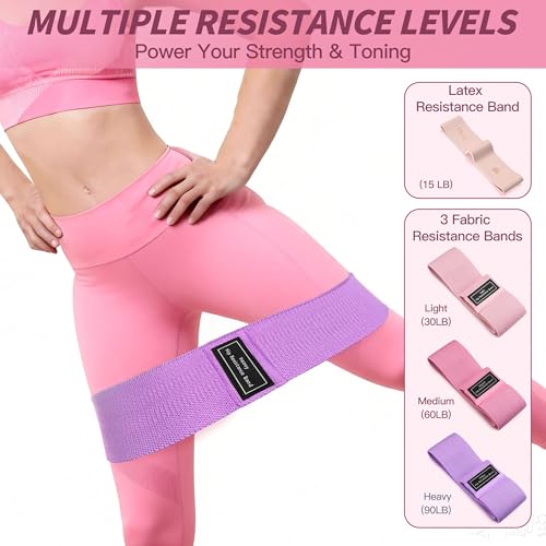 NANATI Pilates Kit 16PCS,Pilates Essential Kit for Women, Pilates Equipment with 14.5" Pilates Ring and Ball,7 Resistance Bands,Dumbbells & Grip Socks Accessories, Home Pilates Workout Kit for Starter - Image 5