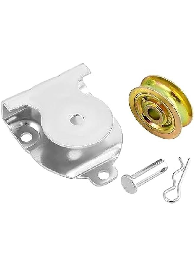 Wall Mount Pulleys, 6 Pcs 1-1/2 Ceiling Mount Single Pulley V-Groove Pulley Hardware Accessories for 3/8 Wire or Rope, Working Load 420 Lbs