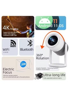 AUN A004 Mini Portable Projector Android 11 Home Theater Cinema Video  - Image 3