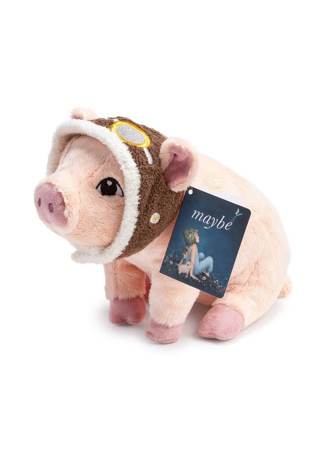 Compendium Compendium Flying Pig Plush A Cute Stuffed Animal Companion to The Book Maybe 5″W x 6. 5″H x 9. 25″D  - Image 1
