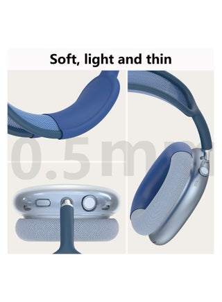 غطاء سماعة رأس من السيليكون، خاص بسماعات AirPods Max، غطاء مضاد للخدش ومقاوم للعرق، 3 في 1 غطاء وسادة أذن/غطاء غطاء غطاء الأذن/غطاء سماعة الرأس - view 5