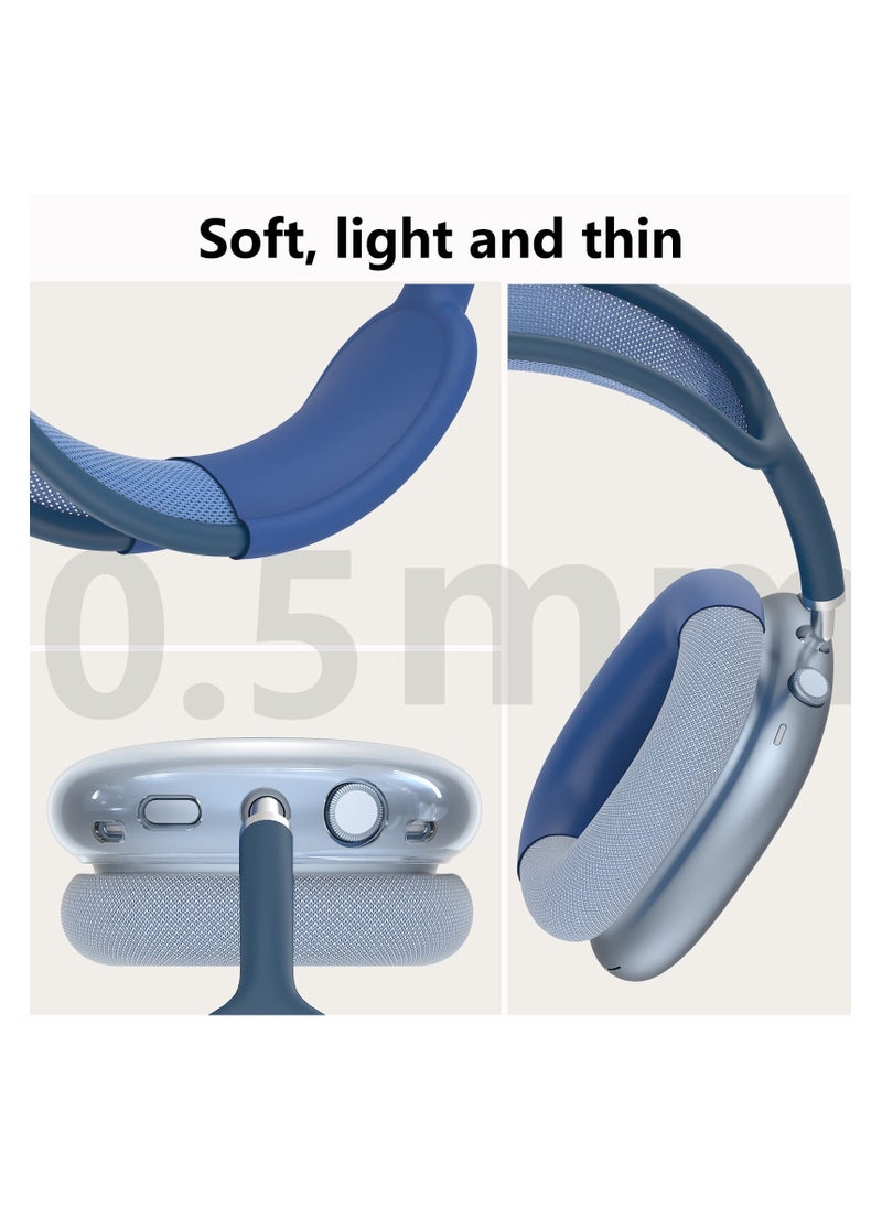 Anmi - Silicone Headphone Case ,Pertain For AirPods Max Headphones, Anti Scratch，Sweat Proof,3 in 1 Ear Pad Covers/Ear Cups Cover/Headband Cover - Image 1