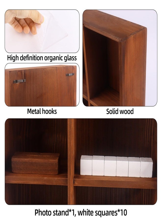 Dmnnlp Dog Memorial Shadow Box with Pen,11x4x14 Inch Pet Ashes Keepsake Wall-Mountable Display Case for Dog /Cat Loss Sympathy Gifts - Wooden - Image 3