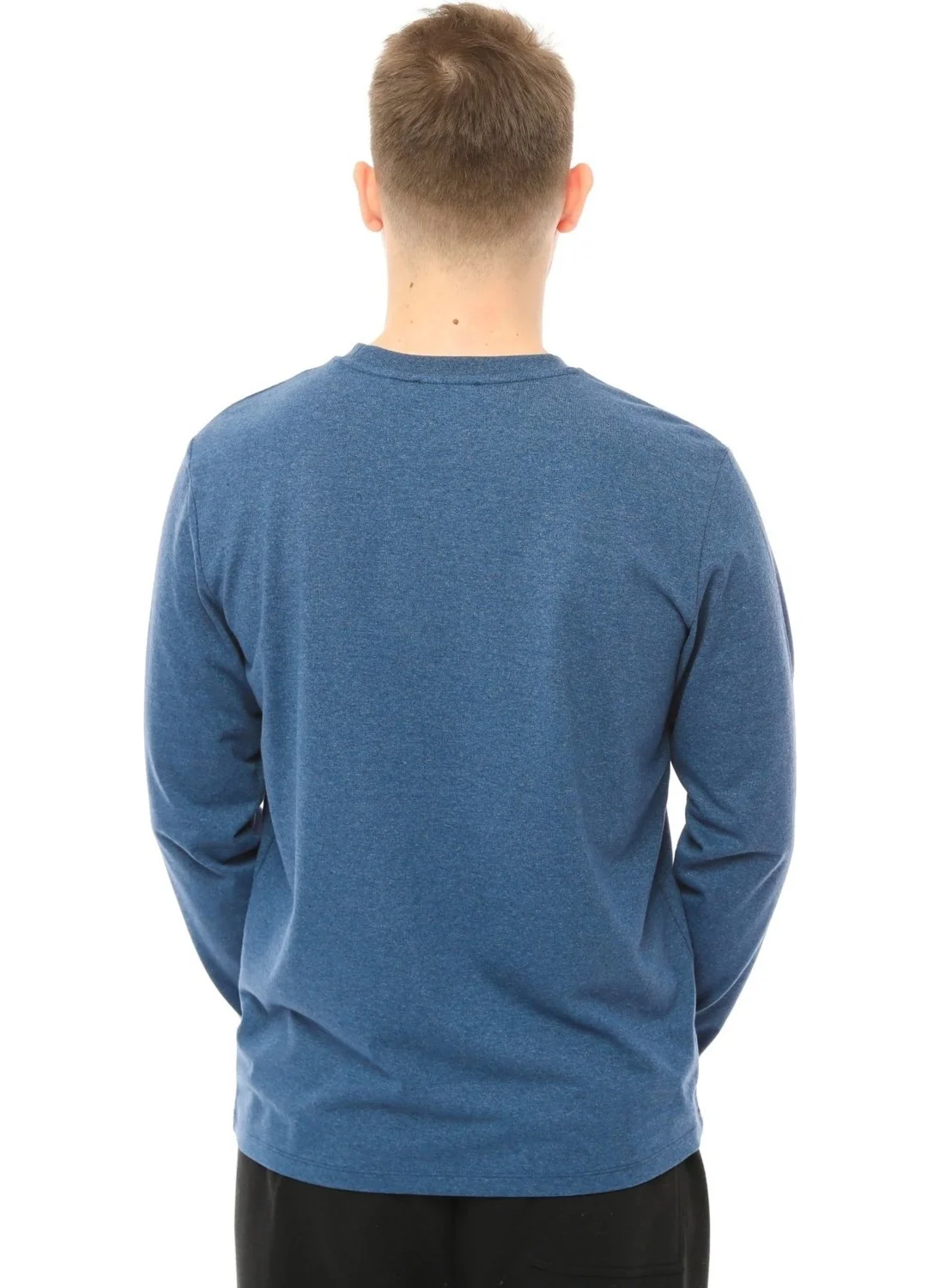 Defy'S Men's Long Sleeve Crew Neck T-Shirt Indigo