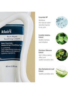 Dear,Klairs Rich Moist Soothing Cream 80ml  - Image 3