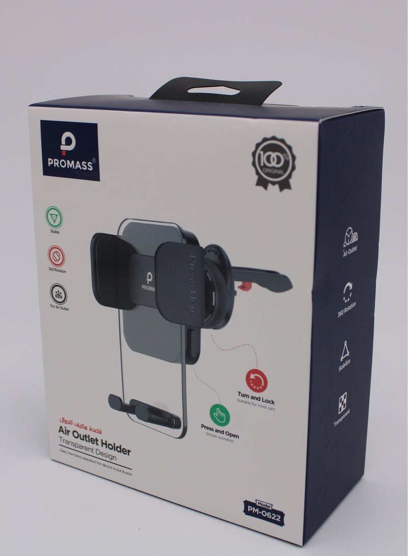 PROMASS Air Outlet Holder Transparent Design Press and Open Tum and Lock - Image 2