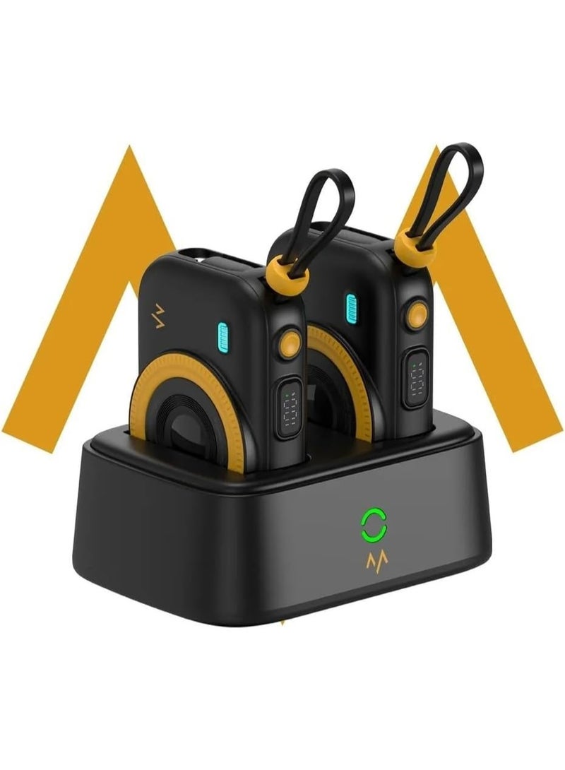 7MD Dual Magnetic Wireless Charging Combo, 22.5W Super Fast Portable Power Bank Energy Units with LED Display, USB-C and Lightning Connectors, Compact Recharge Dock, Smart Safe Charging Accessory Set - Image 1
