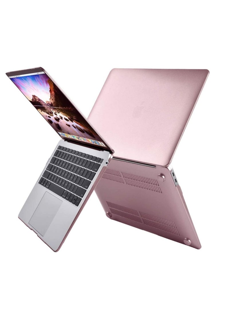 Ntech Ntech MacBook Air 13 inch Plastic Hard Shell Case & Keyboard Cover Skin 2022 2021 2020 2019 2018 Release A2337 M1 A2179 A1932 Retina Display with Touch ID ( Rose Gold )  - Image 4