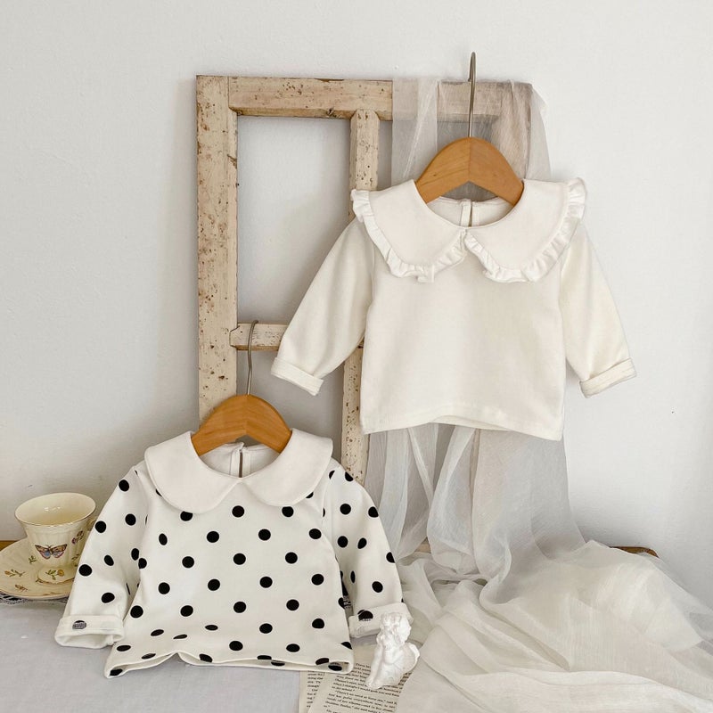 2025 Clothing Infant And T-Shirt Doll Collar Long Sleeve Bottoming Shirt Easiest For Match Long Sleeve T-Shirt Top - Image 2