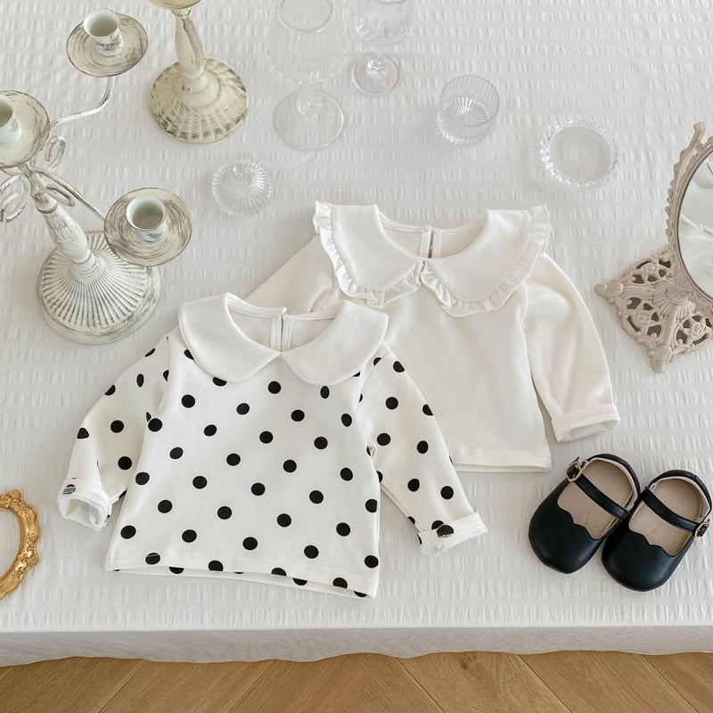 2025 Clothing Infant And T-Shirt Doll Collar Long Sleeve Bottoming Shirt Easiest For Match Long Sleeve T-Shirt Top - Image 5