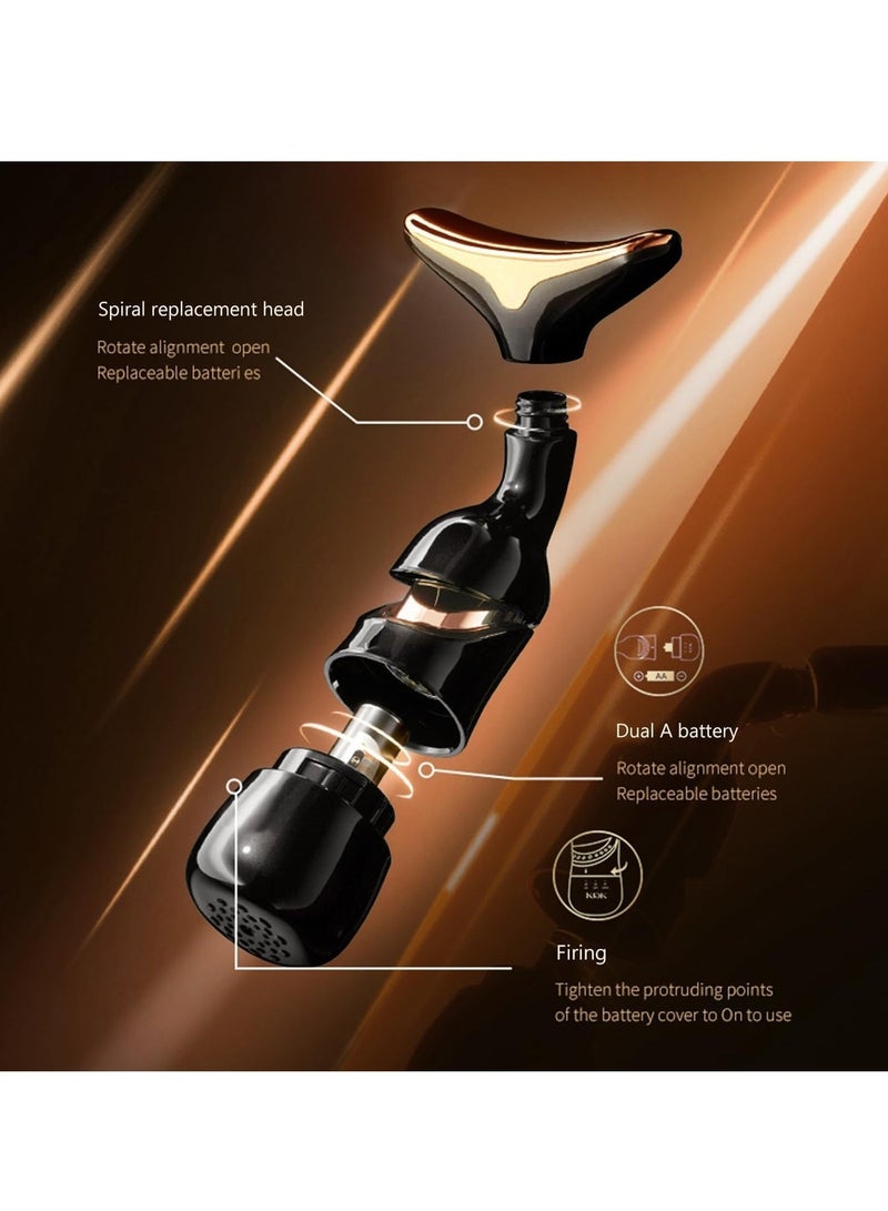 Sisily Firming Wrinkle Beauty Devicer for Facial/Neck/Eye, Multifunctional Vibration Massage Instrument, 3-in-1 Facial Skincare Instrument for Skin Care for Improve,Smooth and Tightening Skin (Black) - Image 2