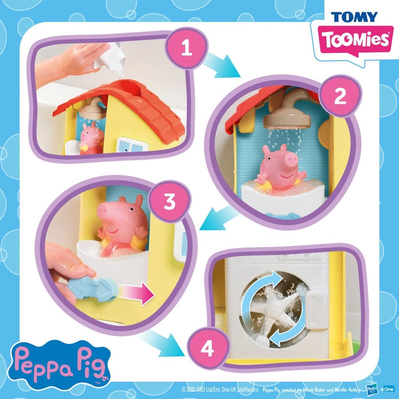TOMY Toomies Peppa Pig Bubble Ice Cream Maker Bubble Bath Toy - Toddler Bath Toys Bubble Maker - Peppa Pig Toy with Foam-Producing Pump Action - Ages 18 Months and Up - Image 4