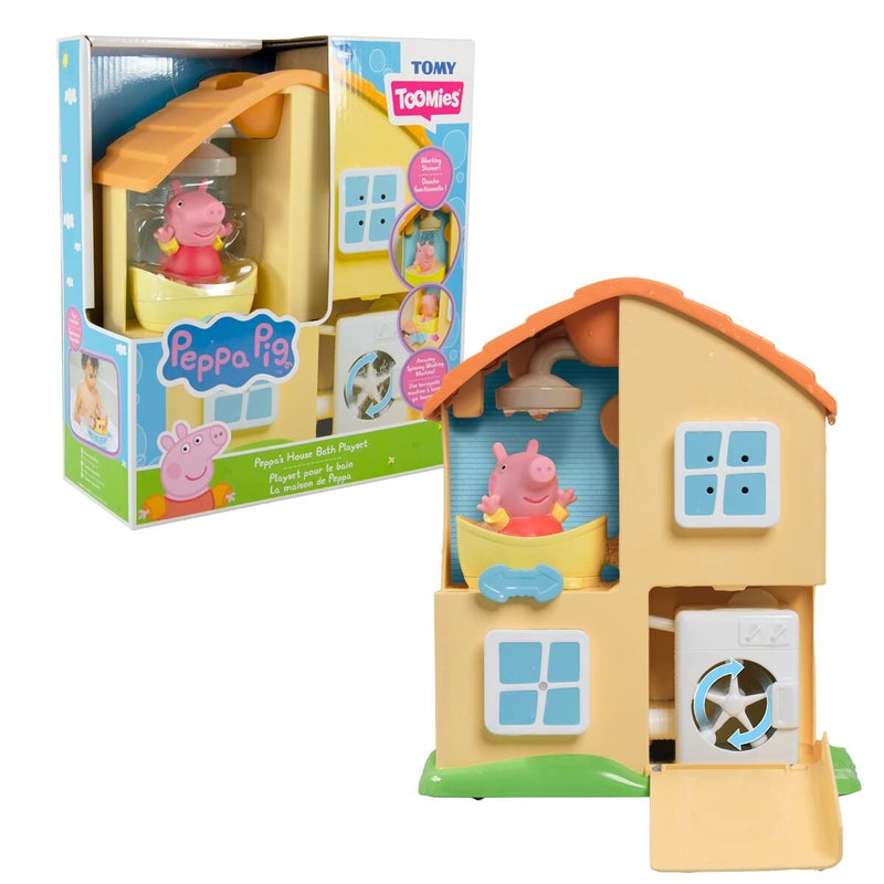TOMY Toomies Peppa Pig Bubble Ice Cream Maker Bubble Bath Toy - Toddler Bath Toys Bubble Maker - Peppa Pig Toy with Foam-Producing Pump Action - Ages 18 Months and Up - Image 1