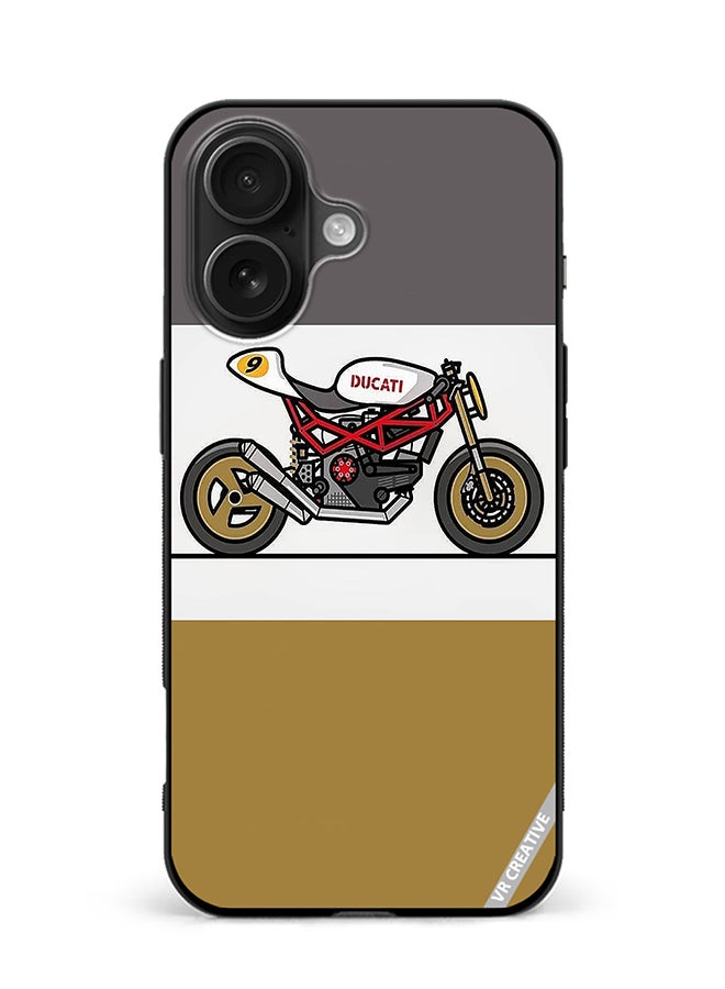 VR CREATIVE Protective Case Cover For Apple iPhone 16 Ducati Design Multicolour