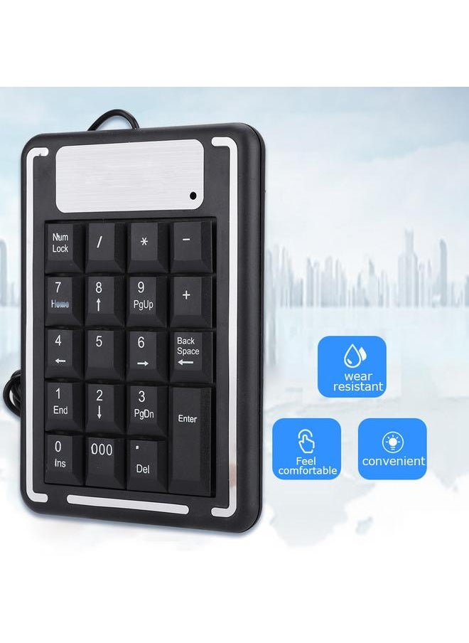 Sunrose K39B Wired 19 Keys Mini Numpad Numeric Keypad Keyboard for Financial Accounting