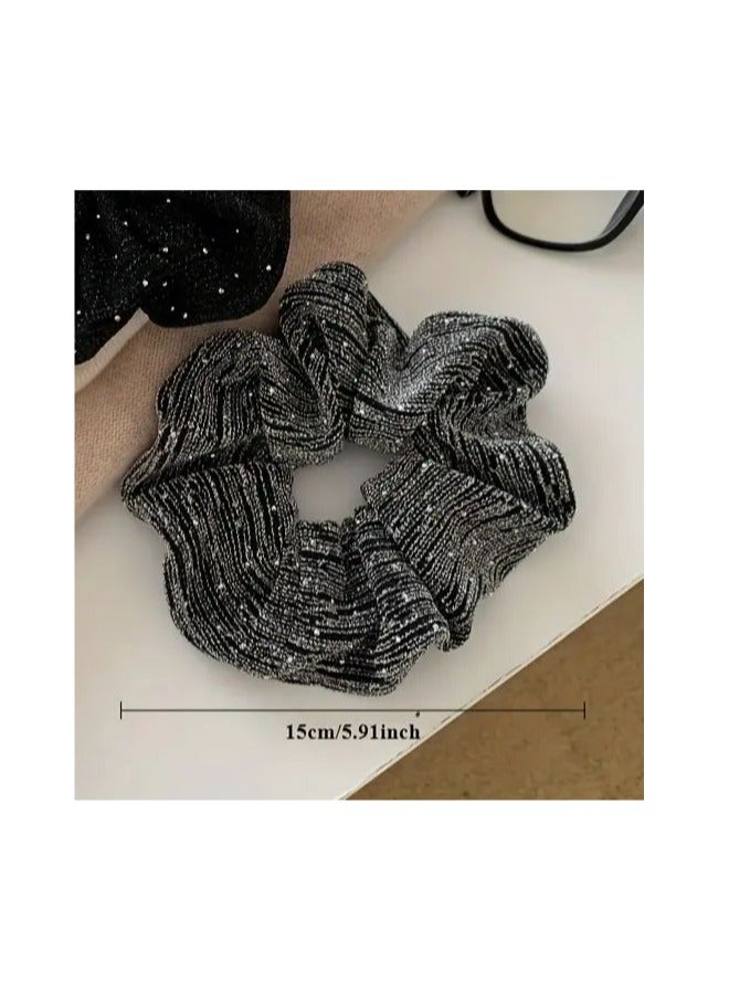 Goolsky New Year Festival Gifts Include Stylish And Exquisite Hair Accessories, Featuring a New Design of a Mesh Bun with Flower Embellishments, Faux Pearl Accents, And a Vintage Charm. These Cute, High-Elastic Hair Ties Make Perfect Presents. - Image 2